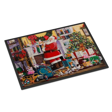 Carolines Treasures 18 x 27 in. Santa Claus Placing the Presents Indoor or Outdoor Mat PJH3003MAT